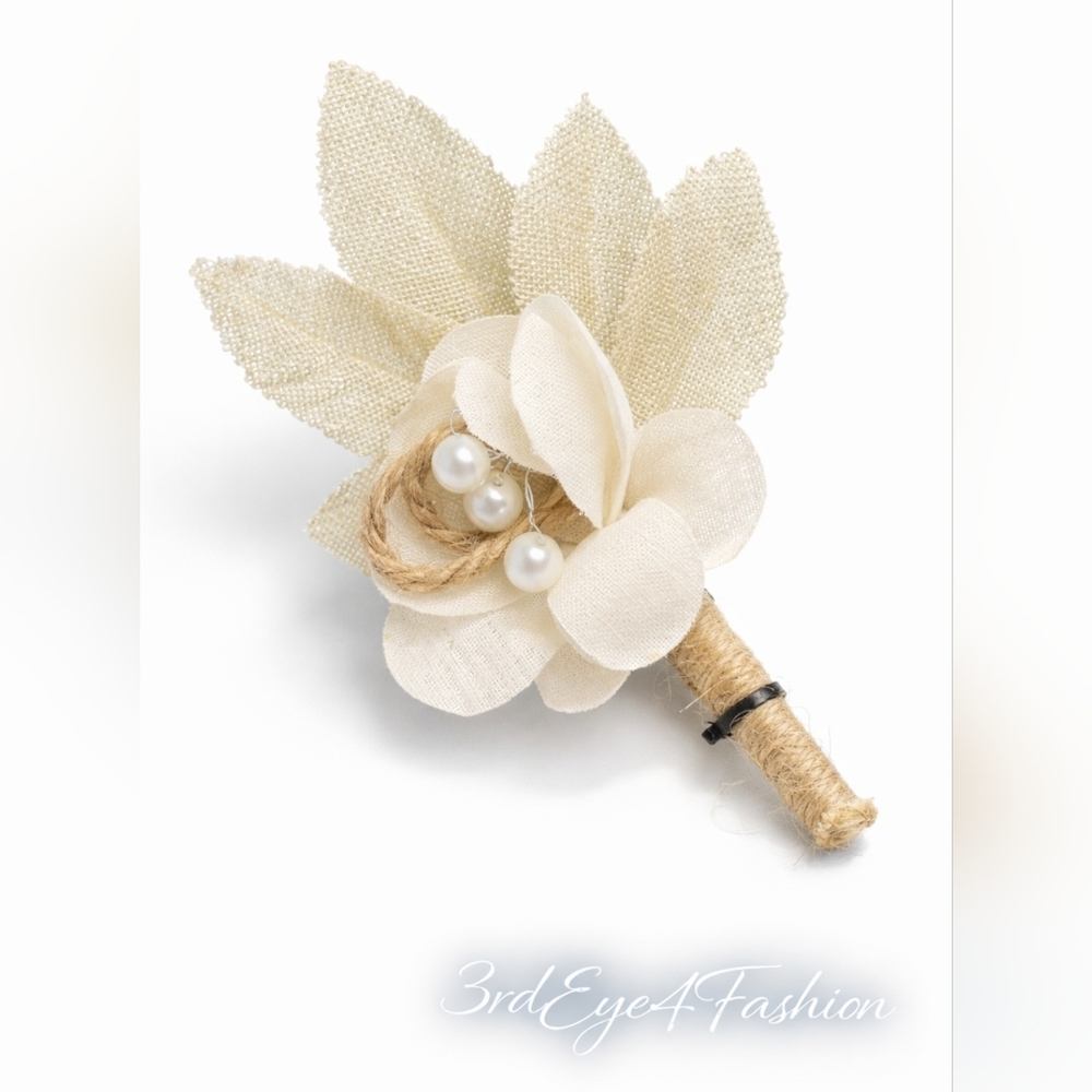 🌼 Rustic Wedding Boutonniere Set 🎩 Groomsmen Floral Lapel Pins 💐